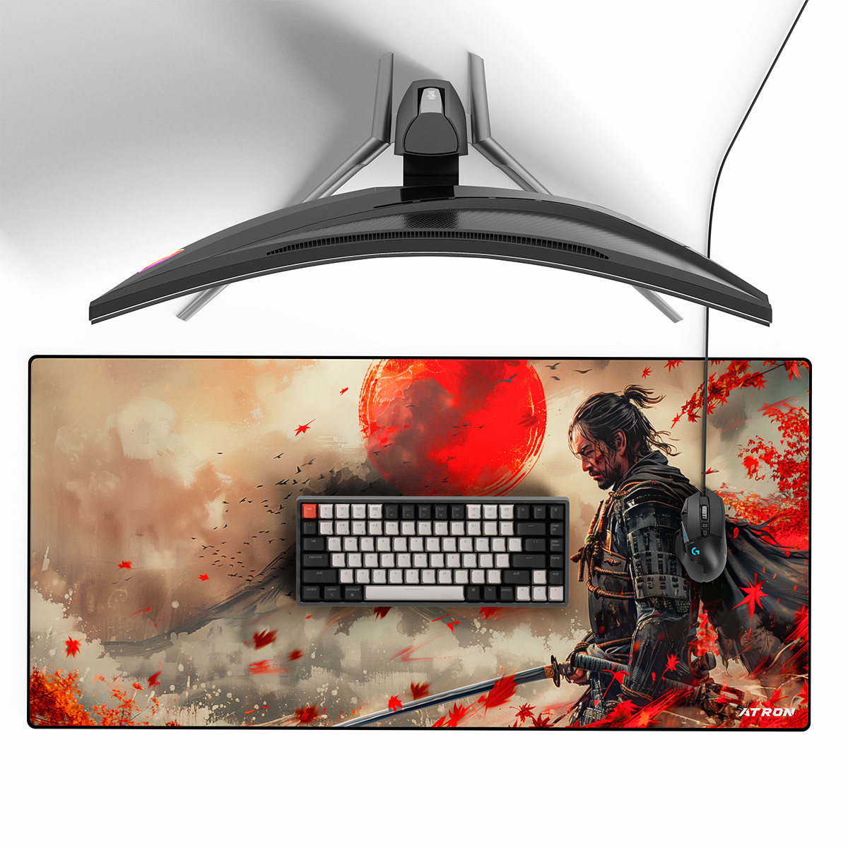Mousepad - Red Moon Samurai