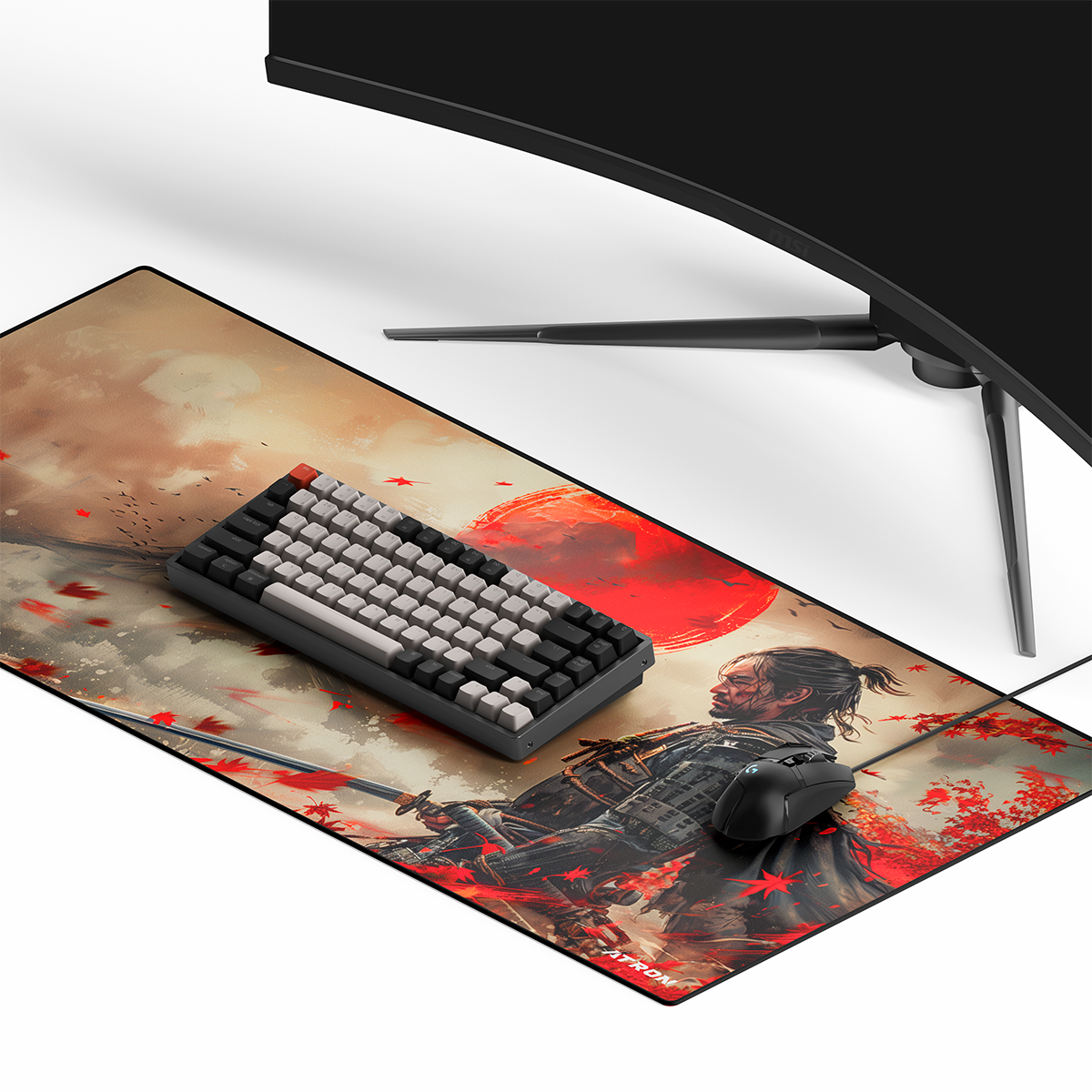 Mousepad - Red Moon Samurai